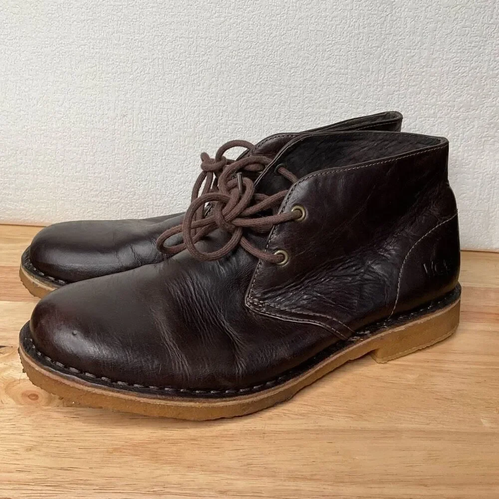 UGG‎ Leighton Chukka Boot size 7 Men’s 3275 Leather Shoes Chocolate Brown 2 eye